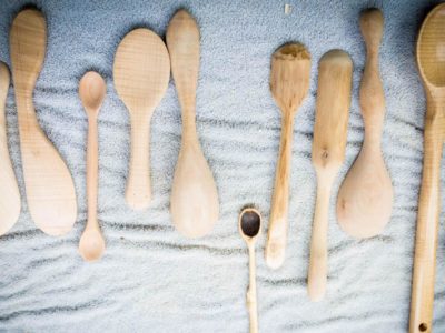 carved wooden spoons